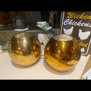 IKEA Gold Flake PAIR OF Knubbig Lamps